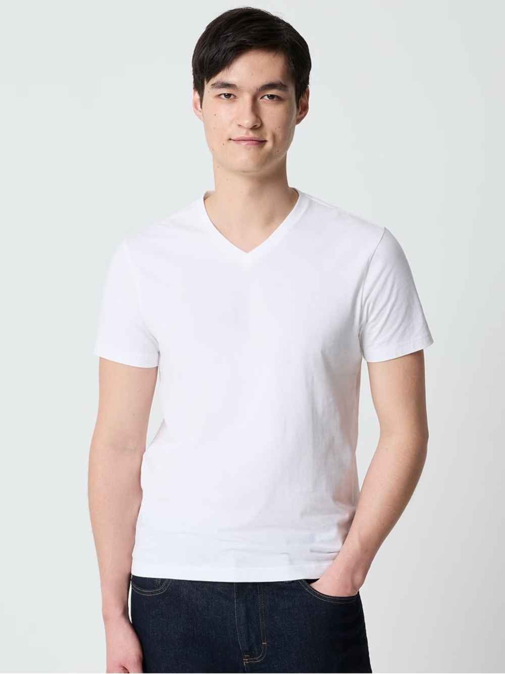J Crew Slim Washed V-Neck Cotton Tee